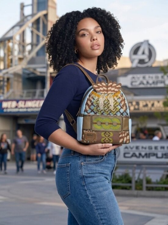 Crystal  Hand-Embellished Loungefly Marvel Wakanda Mini Backpack